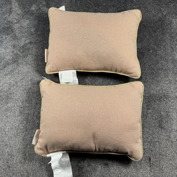 New Bella Lux Sequined Bunny Rabbit Pink Gold Trim Throw Pillow NWT - Picture 5 of 10